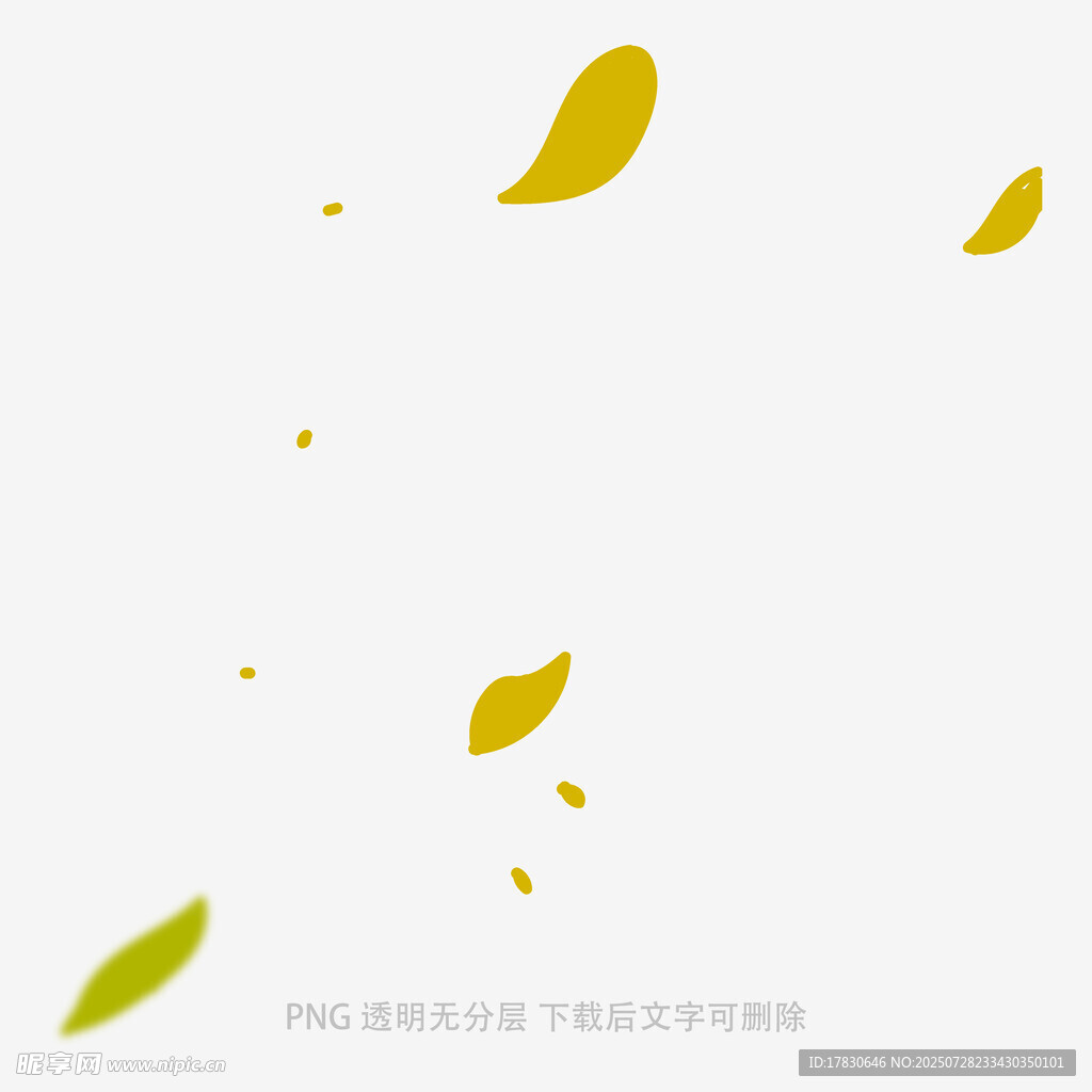 飘落的黄色叶片