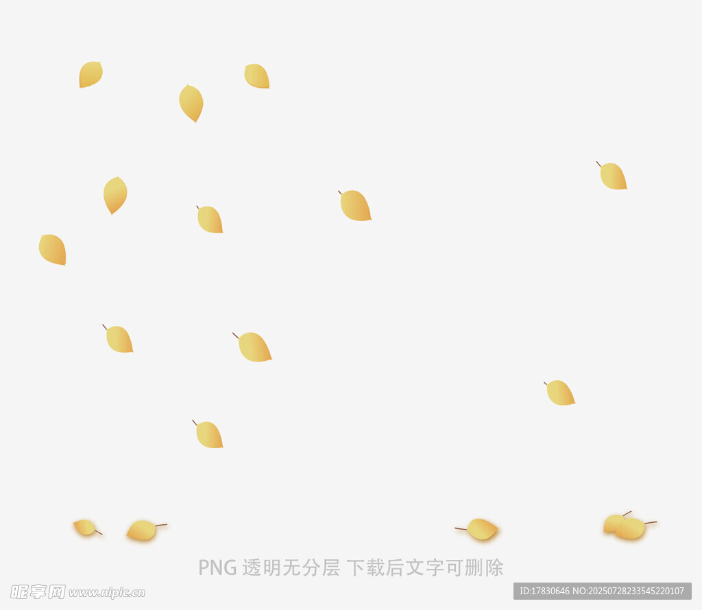 飘落的金色叶子背景图