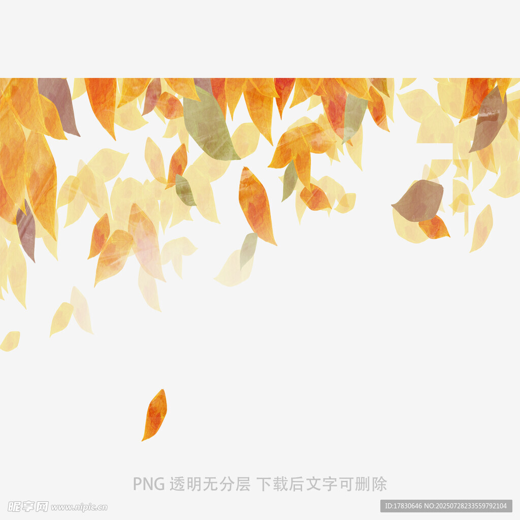 秋日落叶唯美背景图
