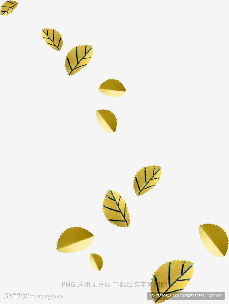 飘落的金色树叶图案