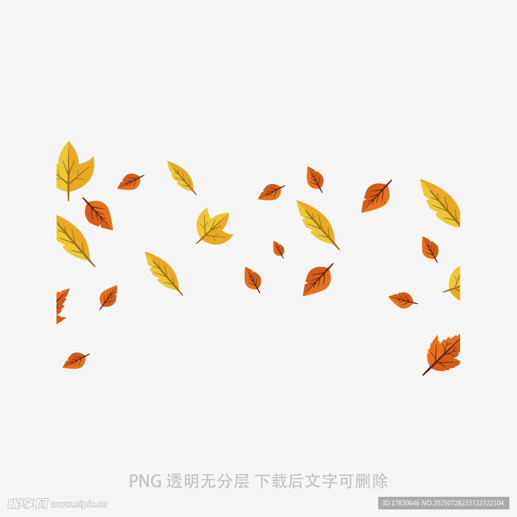 秋季落叶艺术排版图案