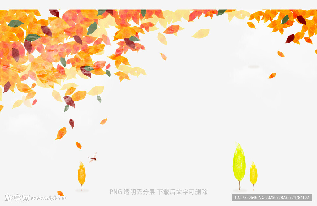 秋季落叶背景图