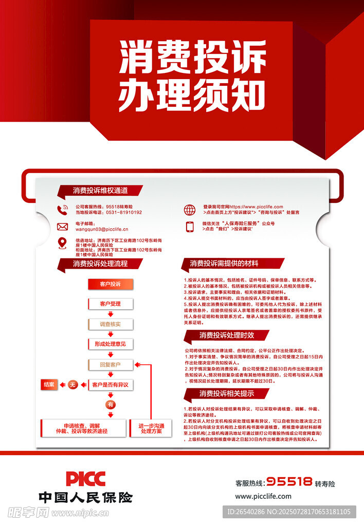 消费者投诉办理须知图   中国