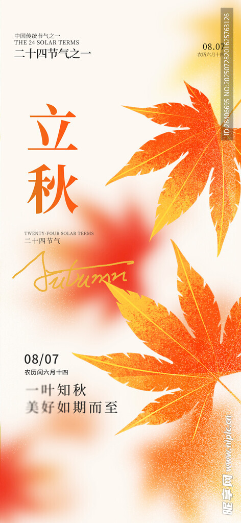 立秋海报