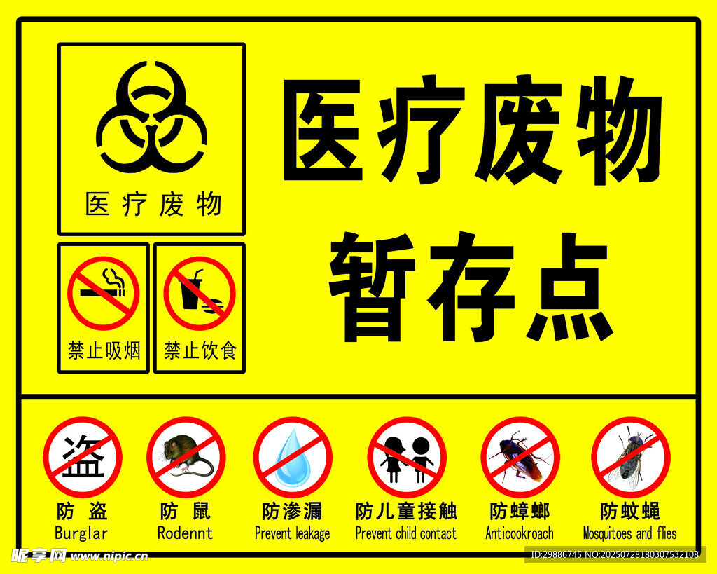医疗废物暂存点标识牌