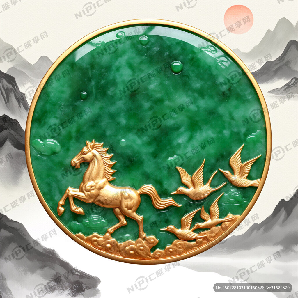 金包玉 马踏飞燕造型 3D渲染