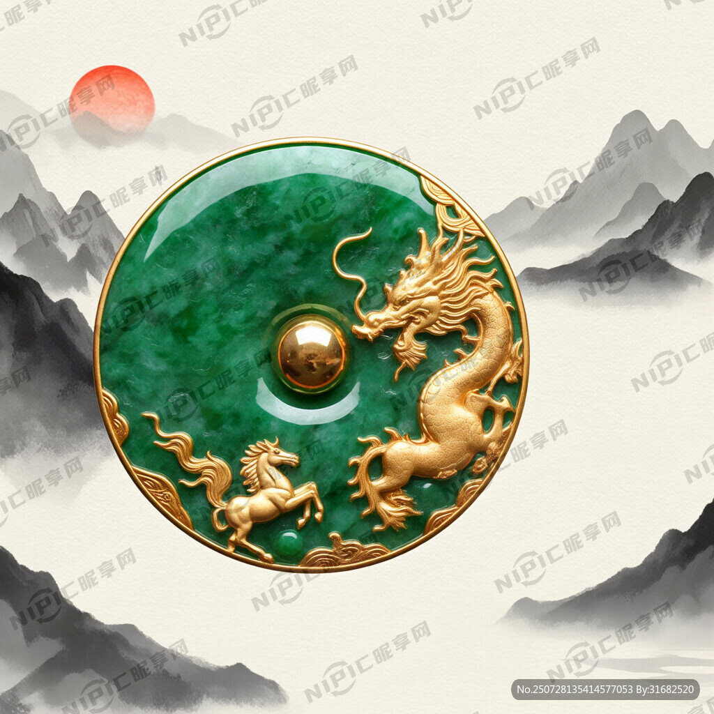 金包玉 龙跟马抢龙珠造型 立体