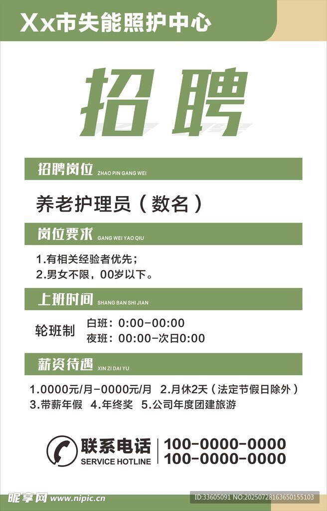 养老院招聘