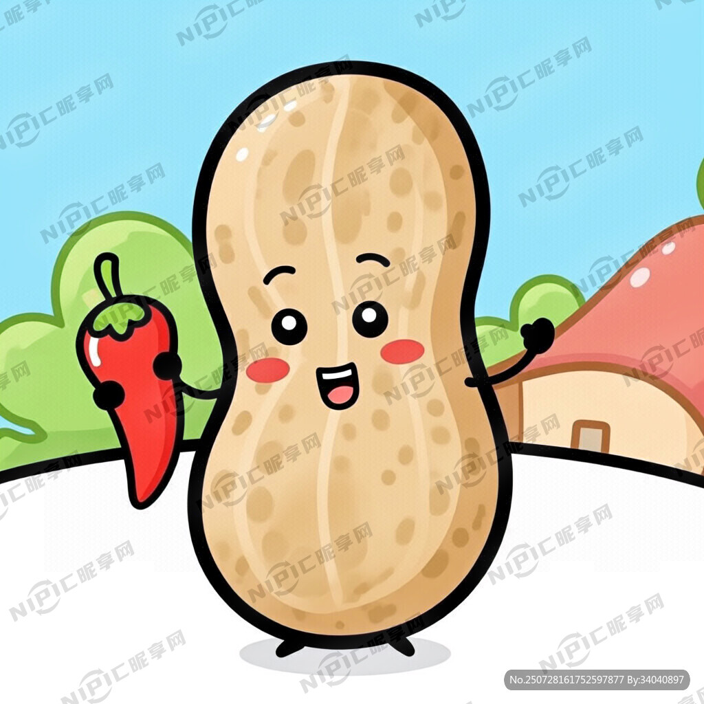 生成一张卡通形象的花生
