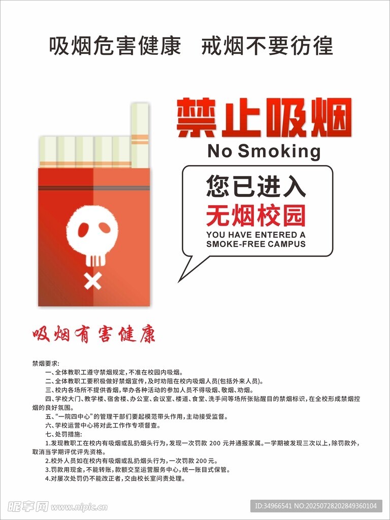 禁止吸烟警示海报