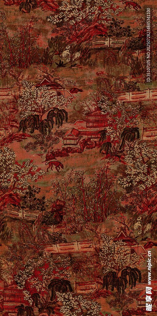 复古风抽象花纹图案