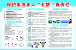 保护未成年人五防宣传栏