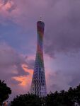 夕阳下的广州塔