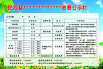 收费公示栏