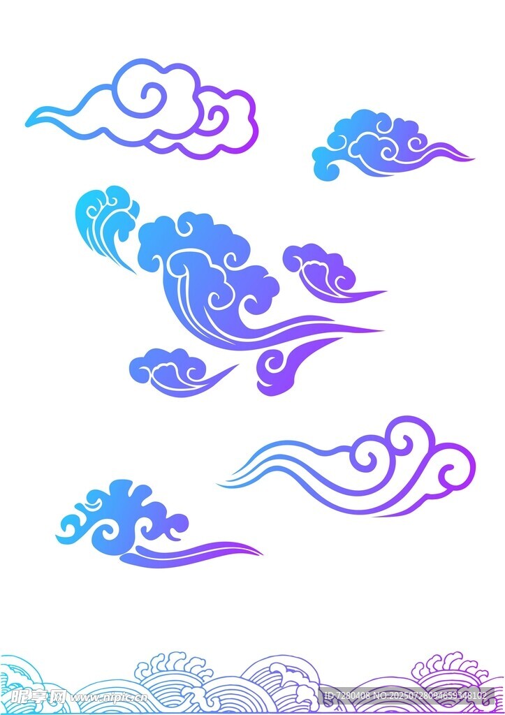 中式传统云纹图案集合