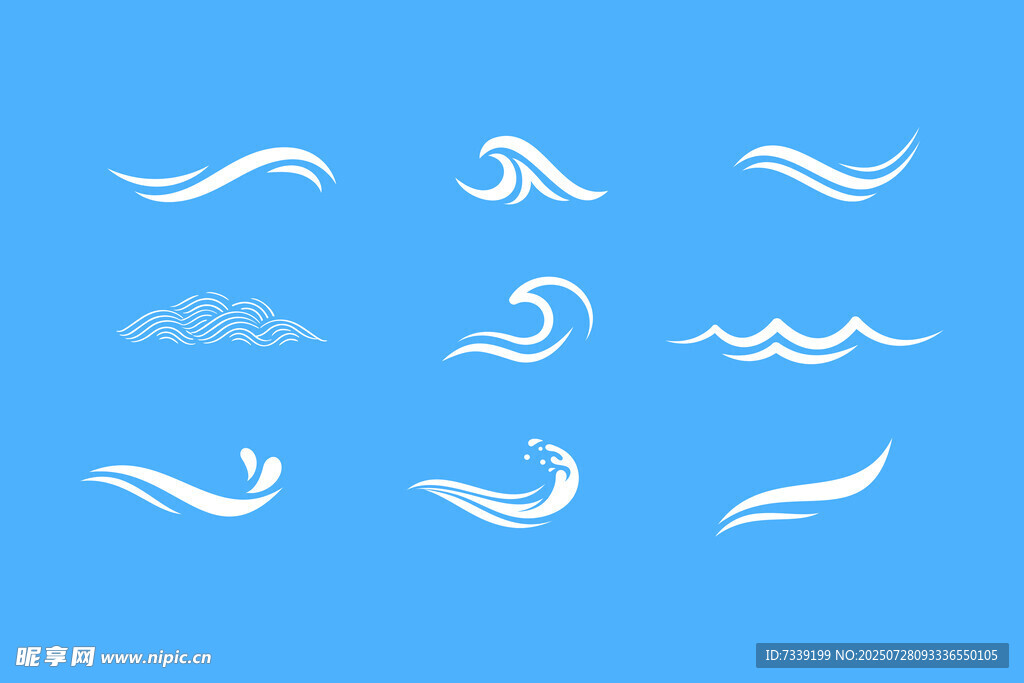 海浪浪花图案