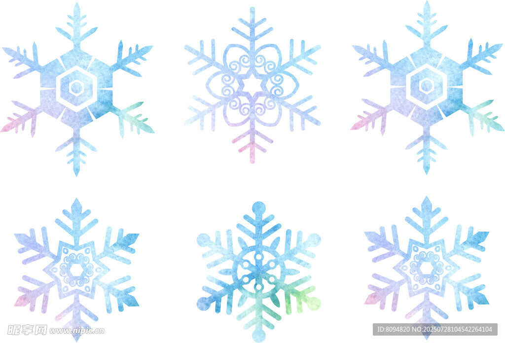 水彩雪花