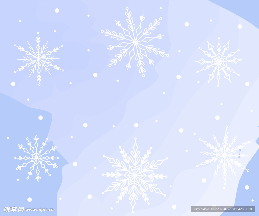 梦幻雪花背景图