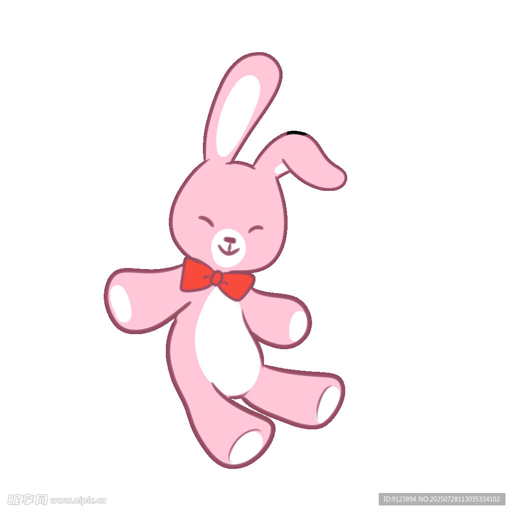 粉色兔子玩偶