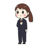 穿制服的可爱女孩