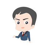 严肃男子伸手示意