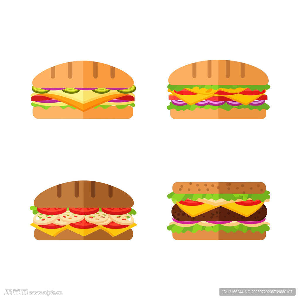 美味汉堡插图