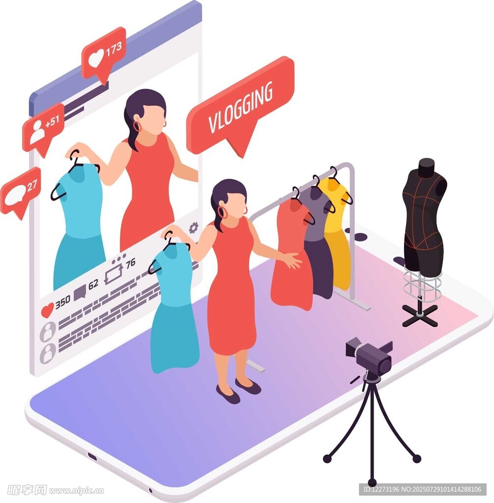 直播服装展示带货场景