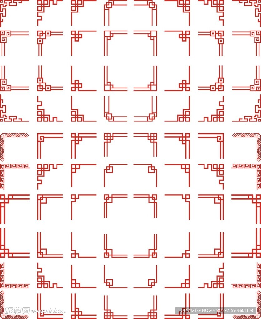 中式矢量边框