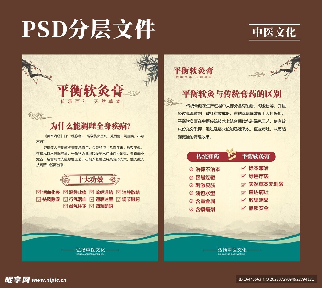 中医推拿价目表设计模板