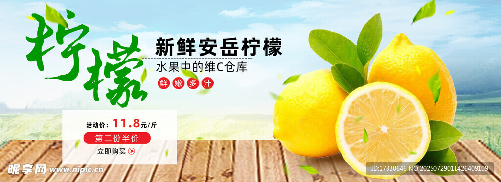 水果横幅广告