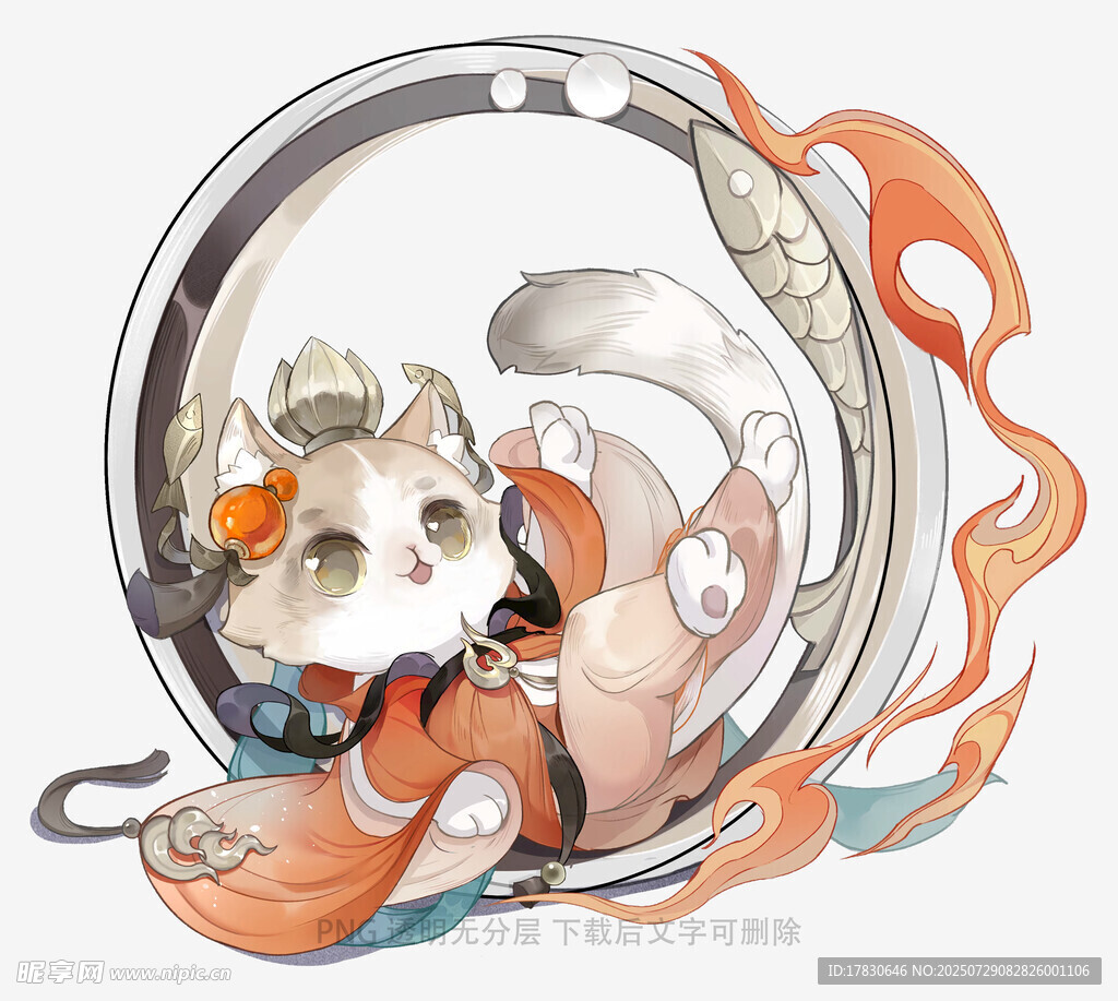 狐仙萌宠插画