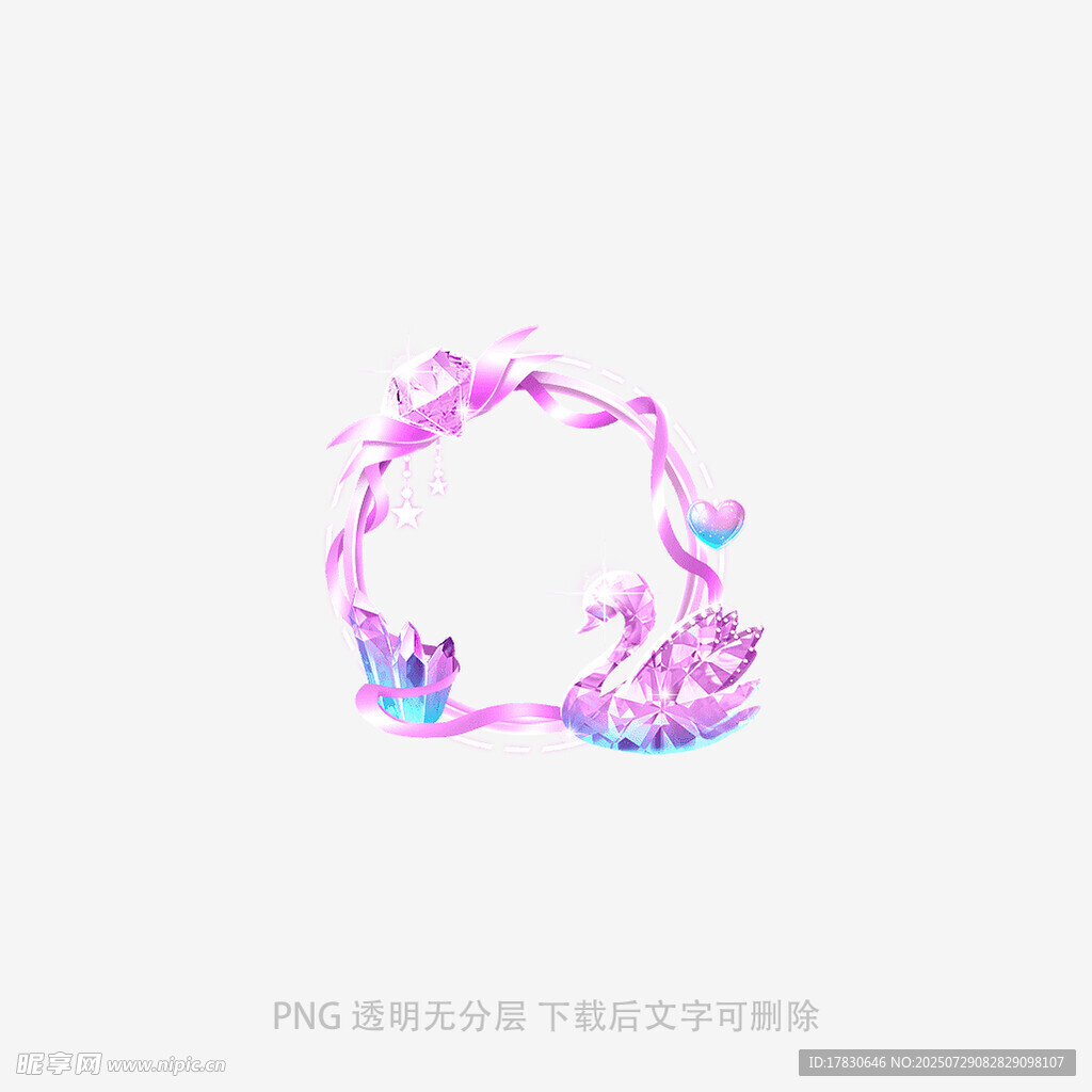 梦幻花卉环绕图案