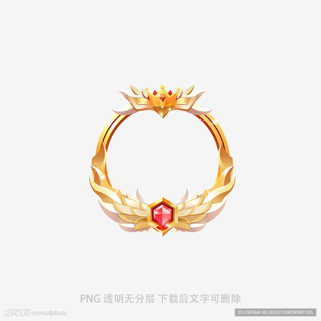 金色宝石皇冠插画