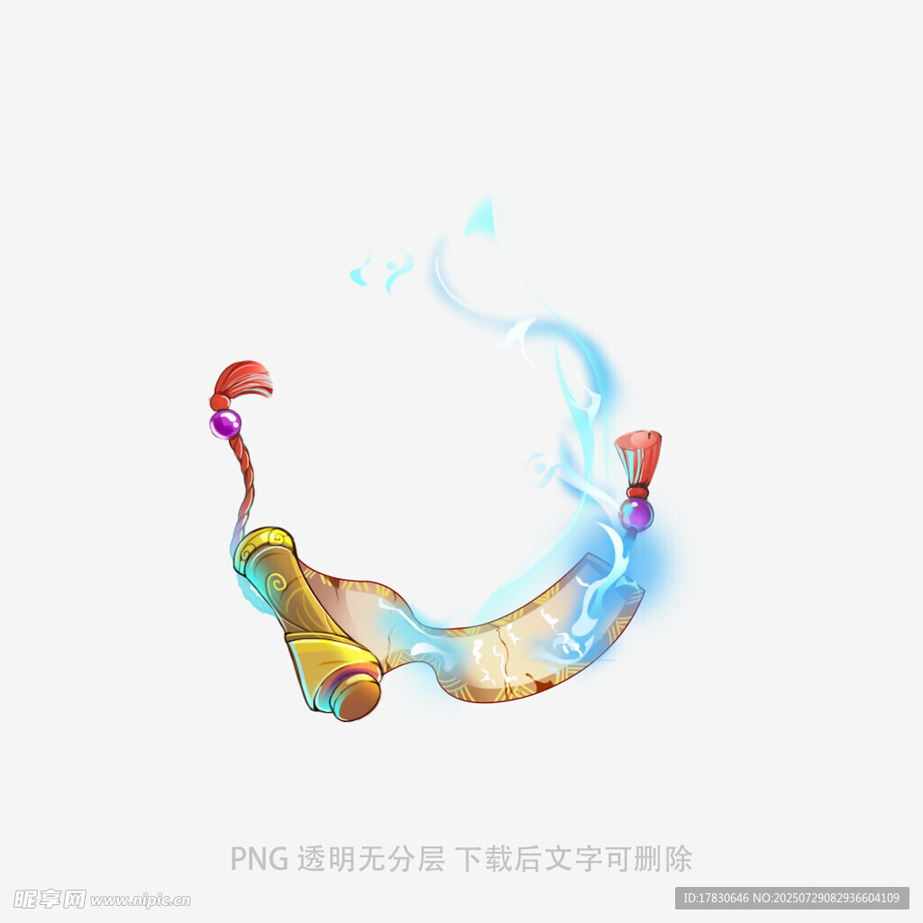 彩色飘逸丝带艺术图案