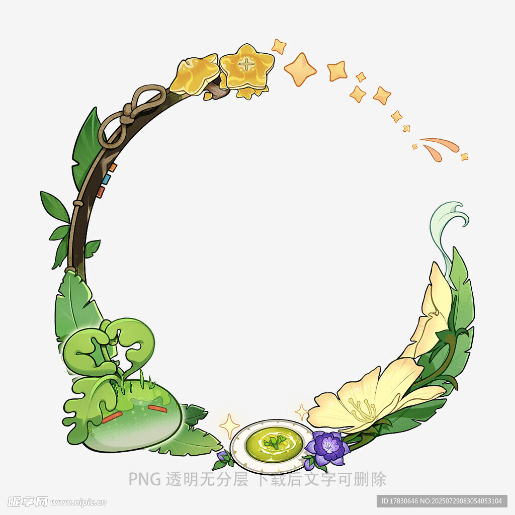 蔬菜组成的梦幻植物圆环