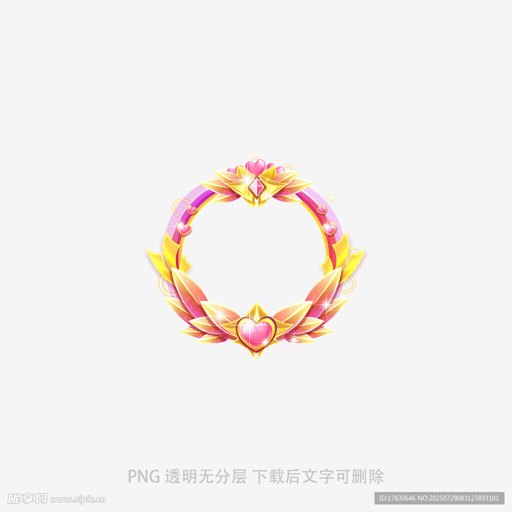 彩色花朵环形装饰图案