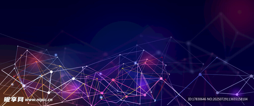绚丽科技感线条光影画面
