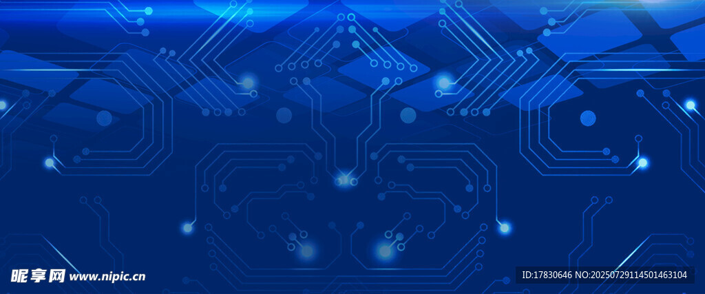 蓝色科技风几何背景图案