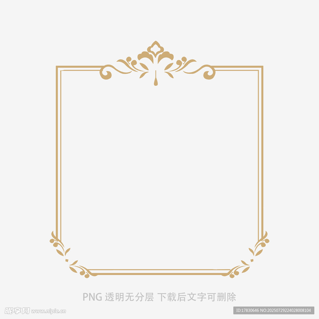金色复古边框装饰图案