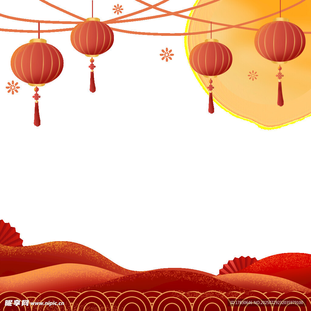 喜庆中式灯笼背景图