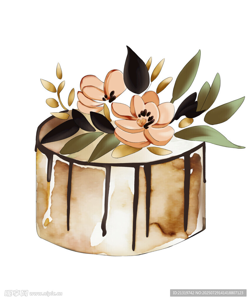 蛋糕插画素材