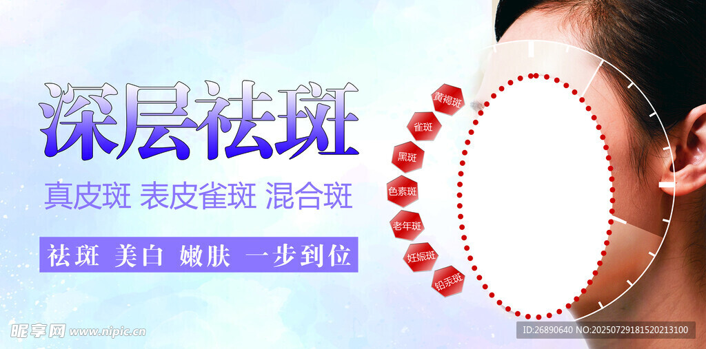 深层祛斑美容护肤产品宣传