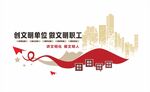 文明单位建设宣传文化墙
