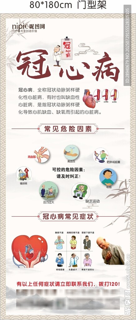冠心病知识科普海报