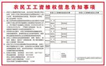农民工工资维权信息告知公示牌