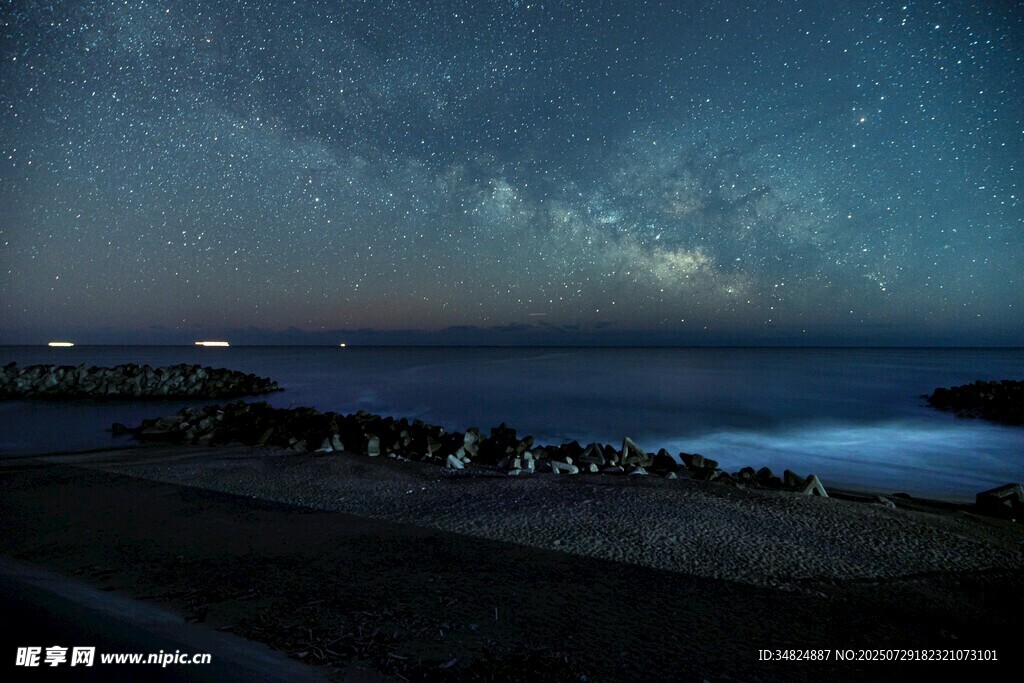 海边夜空美景
