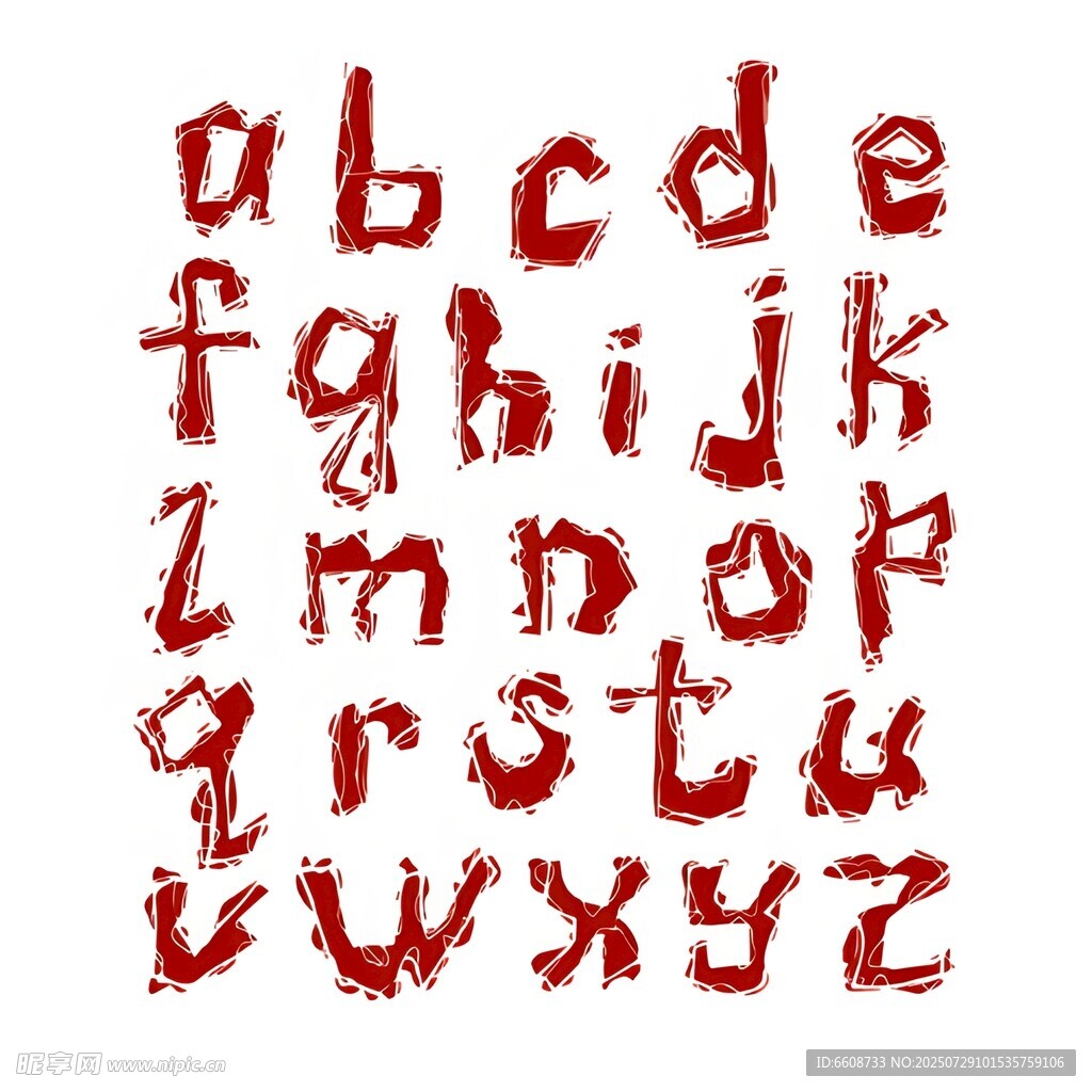 复古风手写英文字母字体