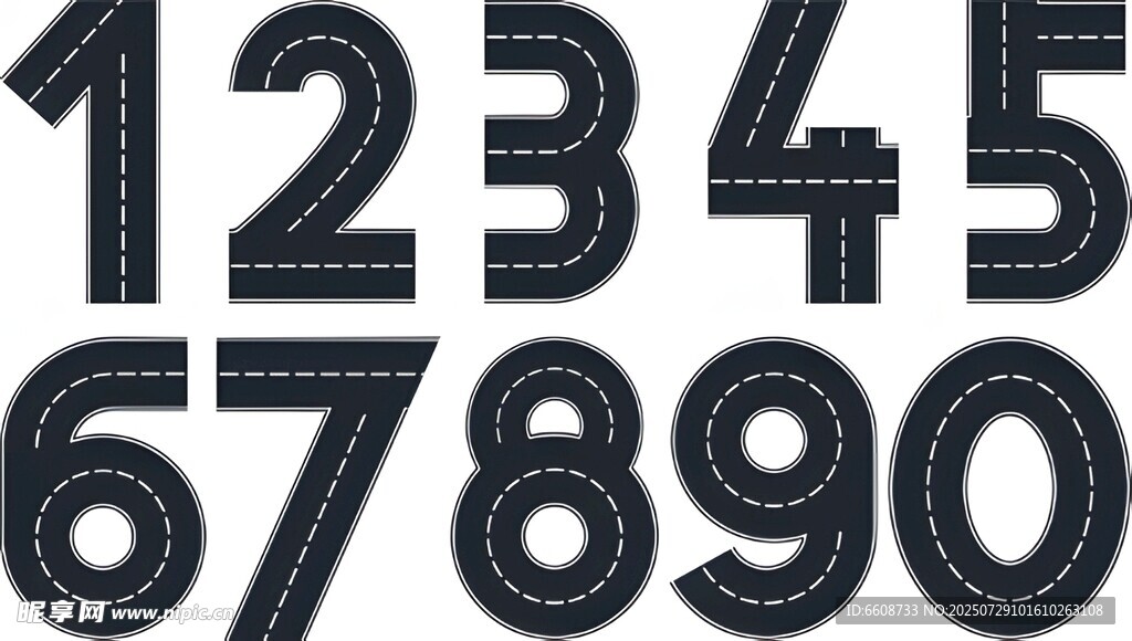 数字字体展示