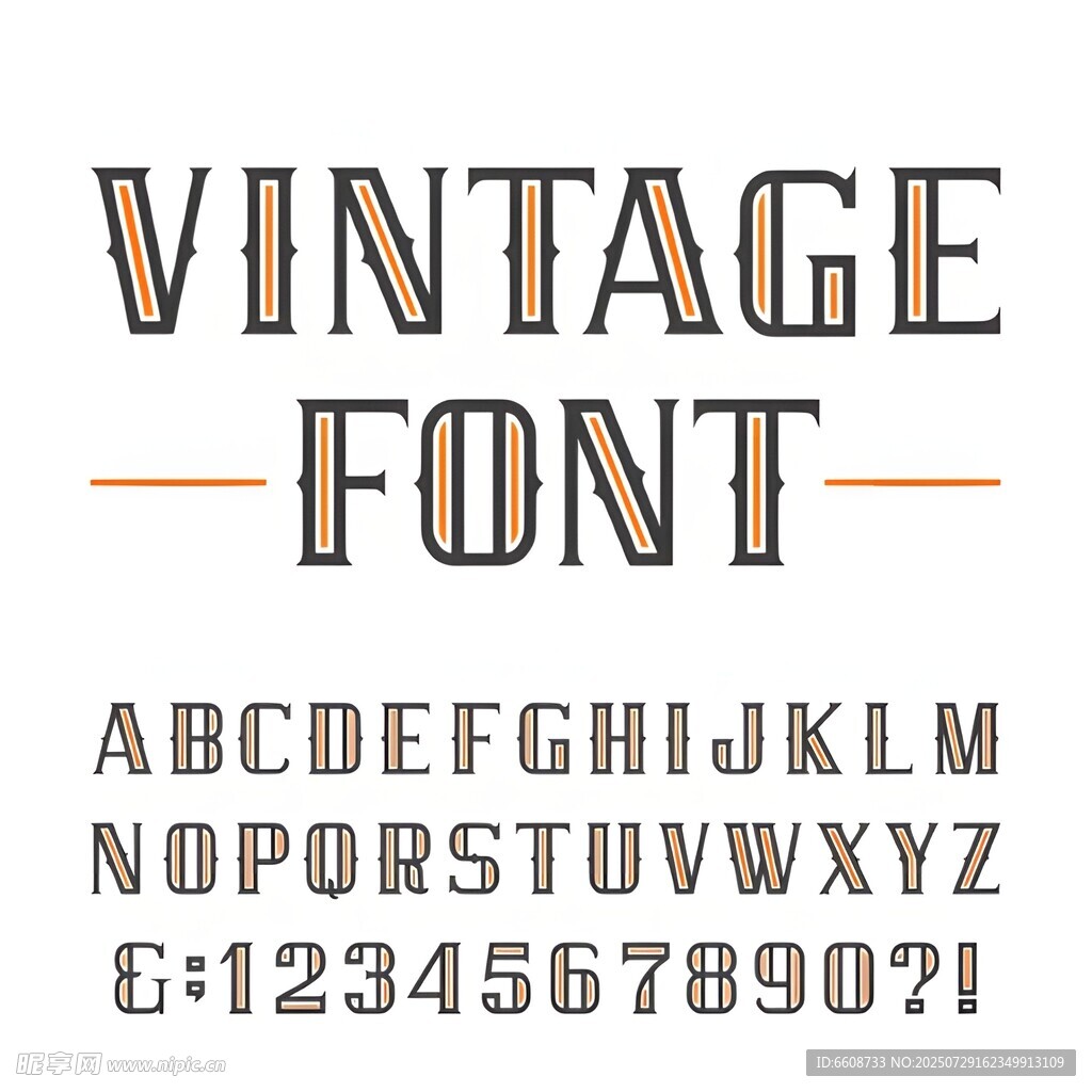 复古字体展示