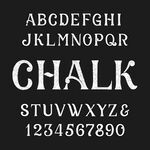 手写粉笔风英文字母数字